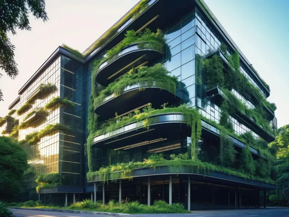 Immeuble totalement végétalisé
