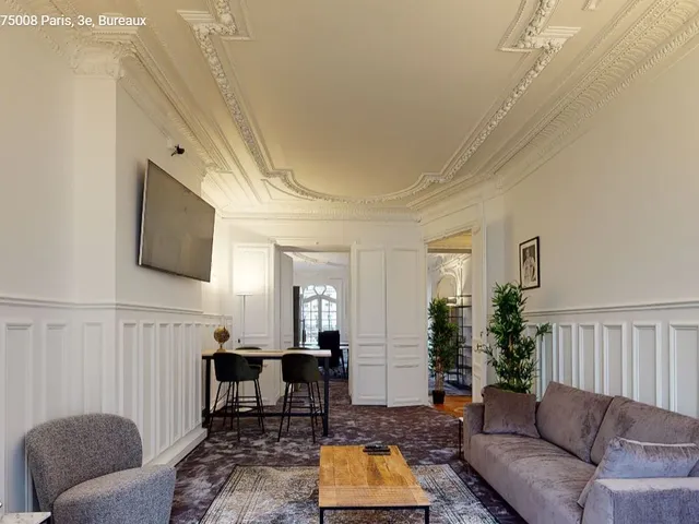 Bureau privé 4 postes à louer - Paris 8e (Haussmann)
