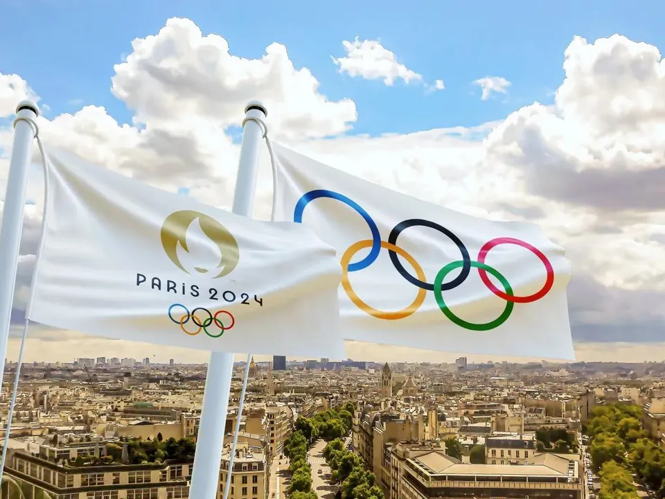 Photos couverture - Drapeau des JO de paris 2024